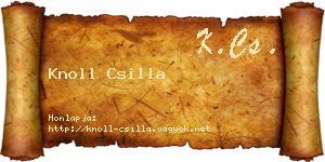 Knoll Csilla névjegykártya